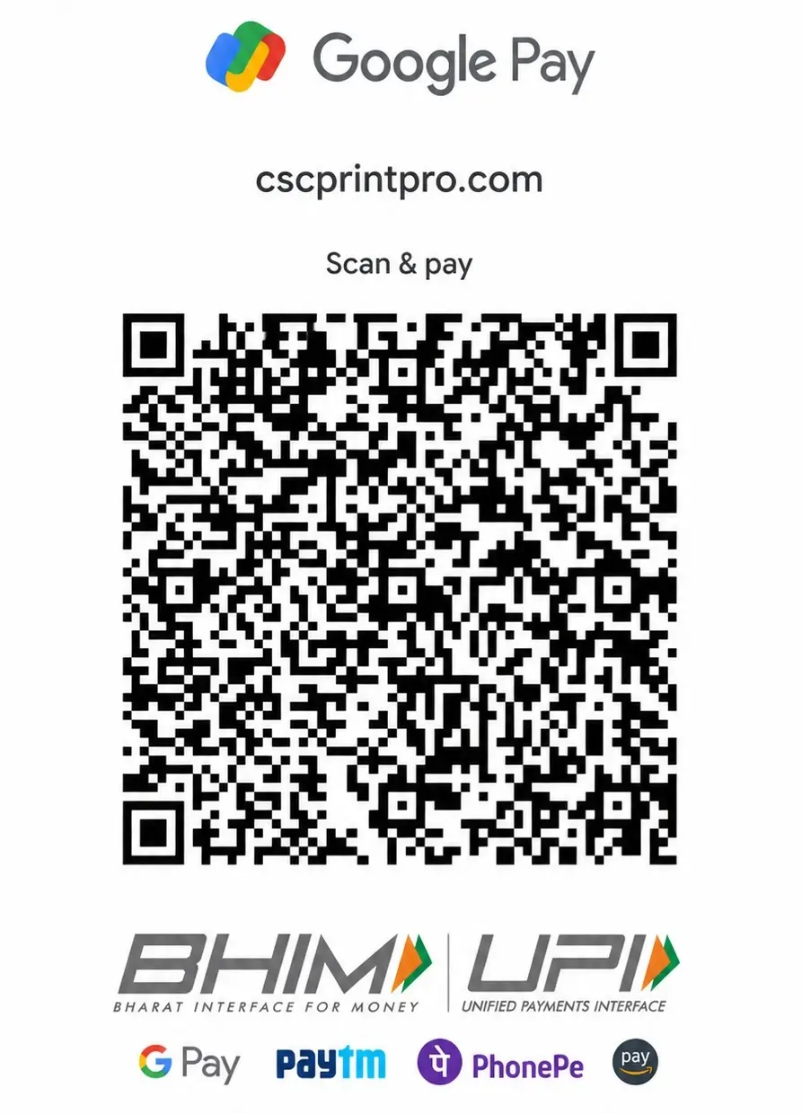 Scan Google Pay QR code to support CSC Print Pro
